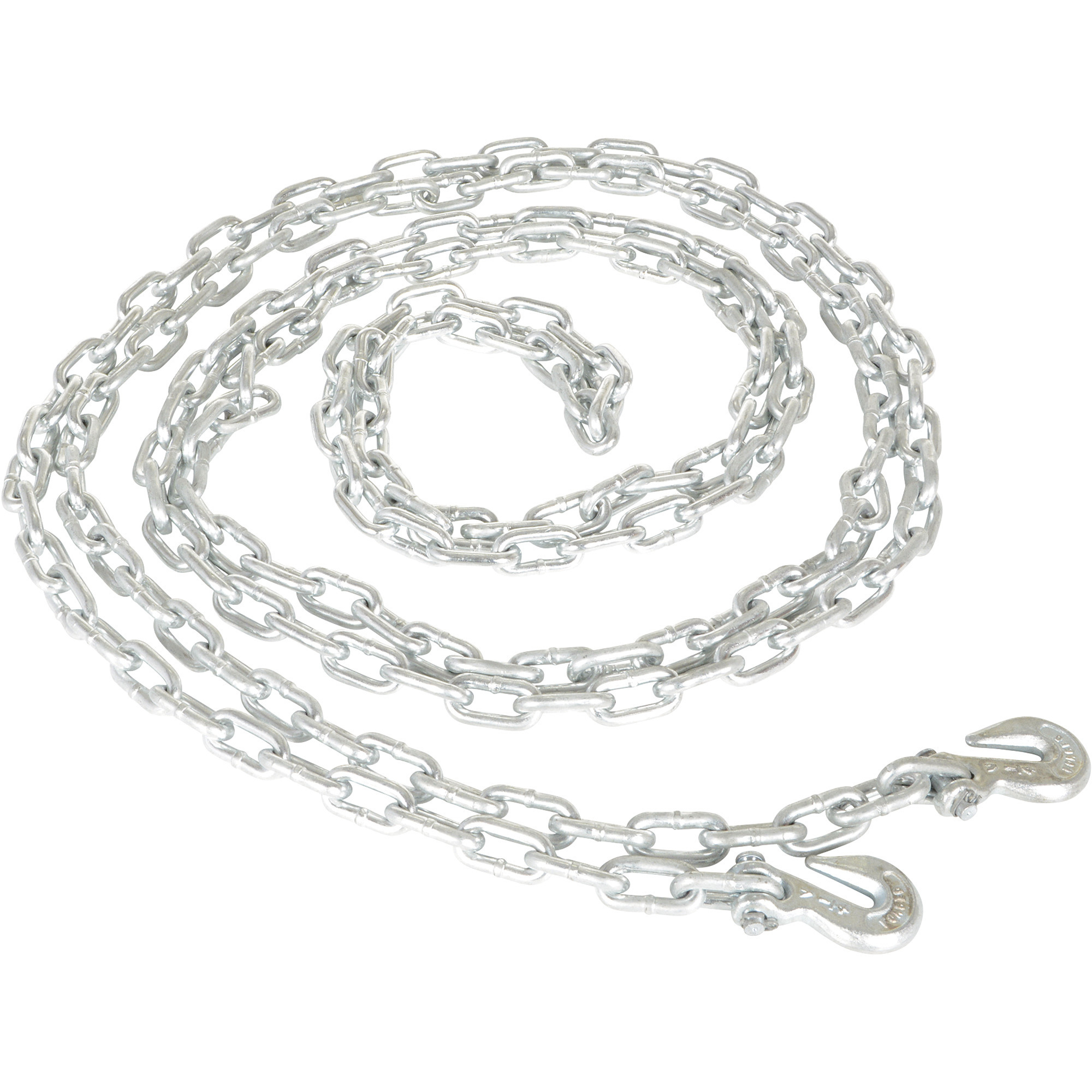 Vestil Galvanized Coil Chain for Pallet Pullers - 20ft., 6,000-Lb. Capacity, Grab Hooks, Model# PPC-20